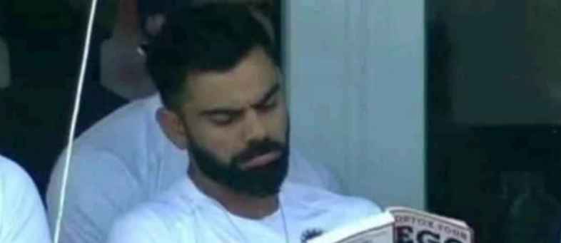 Fans troll Captain Kohli for reading ‘Detox your Ego’ during match.jpeg Fans troll Captain Kohli for reading ‘Detox your Ego’ during match.jpeg