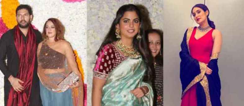 Ambani Family host Diwali bash; Isha stuns in saree.jpg Ambani Family host Diwali bash; Isha stuns in saree.jpg