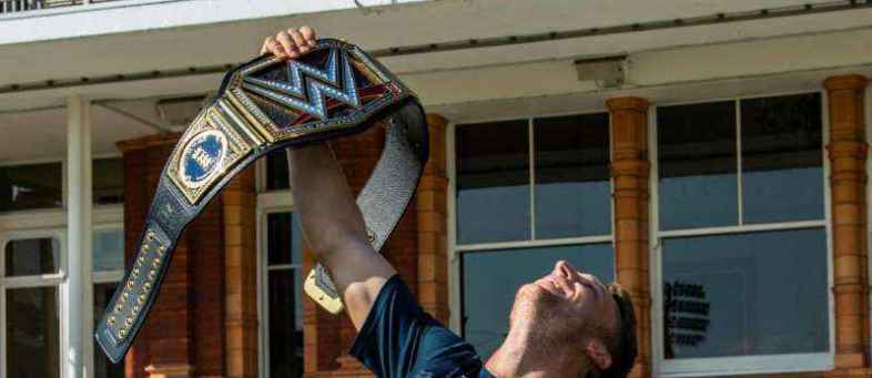 England celebrate World Cup with WWE Championship belt-.jpg England celebrate World Cup with WWE Championship belt-.jpg