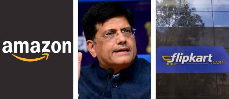 Piyush Goyal promises action against e-commerce firms Amazon and Flipkart violating FDI norms.jpg Piyush Goyal promises action against e-commerce firms Amazon and Flipkart violating FDI norms.jpg