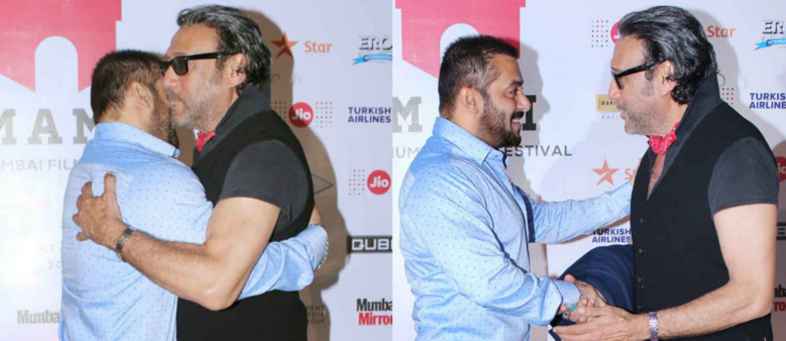 Jackie Shroff was walking along with the photo of Salman Khan.jpg Jackie Shroff was walking along with the photo of Salman Khan.jpg