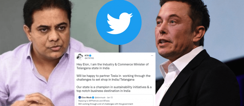 Tesla Inc in India Telangana Minister KTR's offers to assist Elon Musk set up shop.jpg