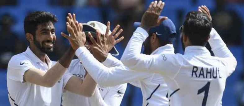 India thrash West Indies by 318 runs to win first Test in Antigua.jpg India thrash West Indies by 318 runs to win first Test in Antigua.jpg